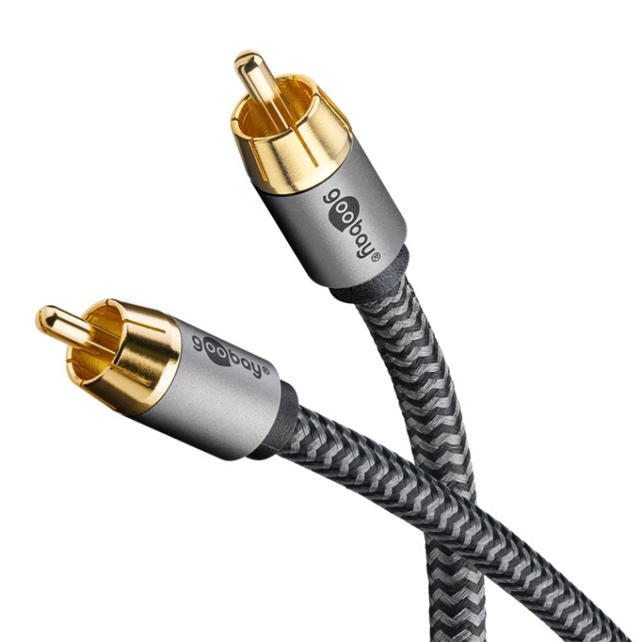 Goobay Mono RCA-kabel, 2 m Cinch kontakten (woofer, Center) > Cinch kontakten (woofer, Center)