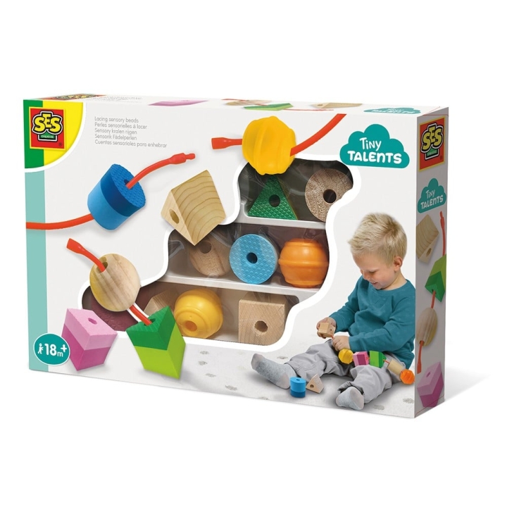 SES Creative Sensoriska pärlor för snörning (S13102)