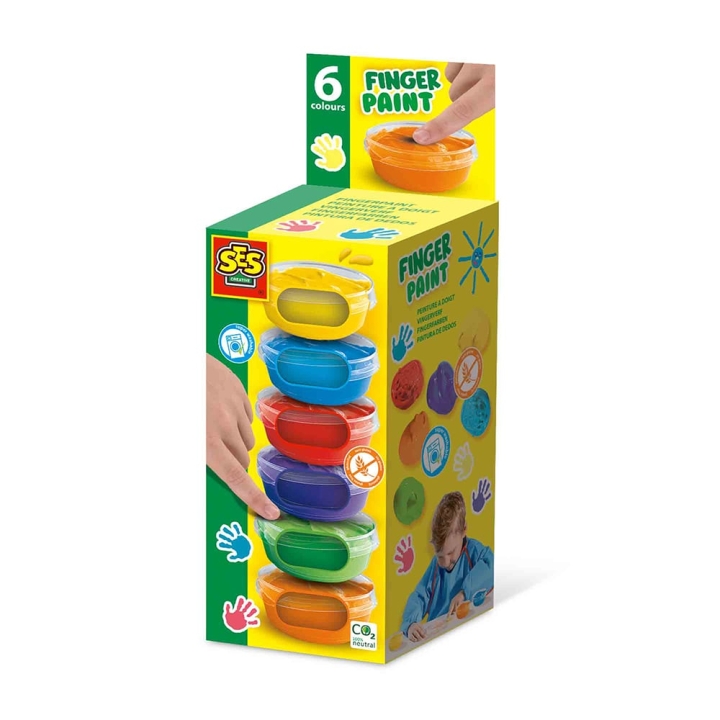 SES Creative Fingerfärg 6x45ml - (S00398)