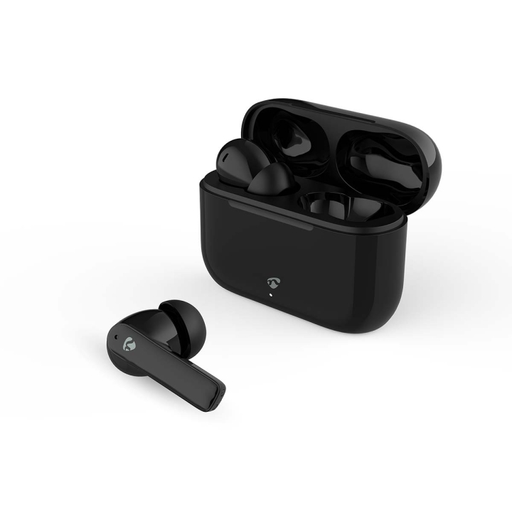 Nedis Fullt Trådlösa hörlurar | ENC (Environmental Noise Cancelling) | Bluetooth® | Batteri 1 driftstid standardanvändning: 1440 min | Tryck på Kontroll | Batteri hölje | Trådlöst laddningsfodral | Inbygd mikrofon