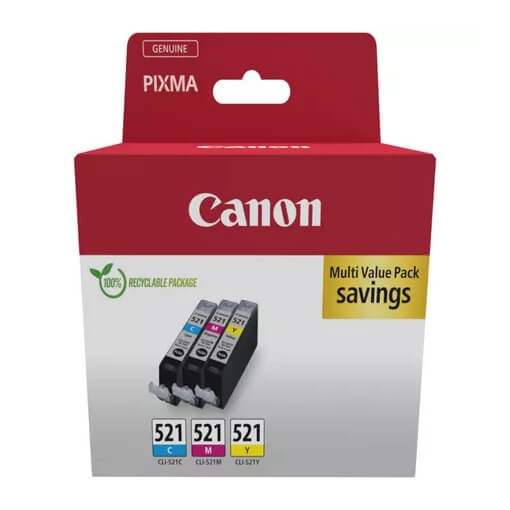 Canon Bläck 2934B015 CLI-521 Multipack C/M/Y