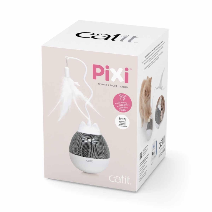 catit Pixi Spinner Vit & Grå - (787.0180)