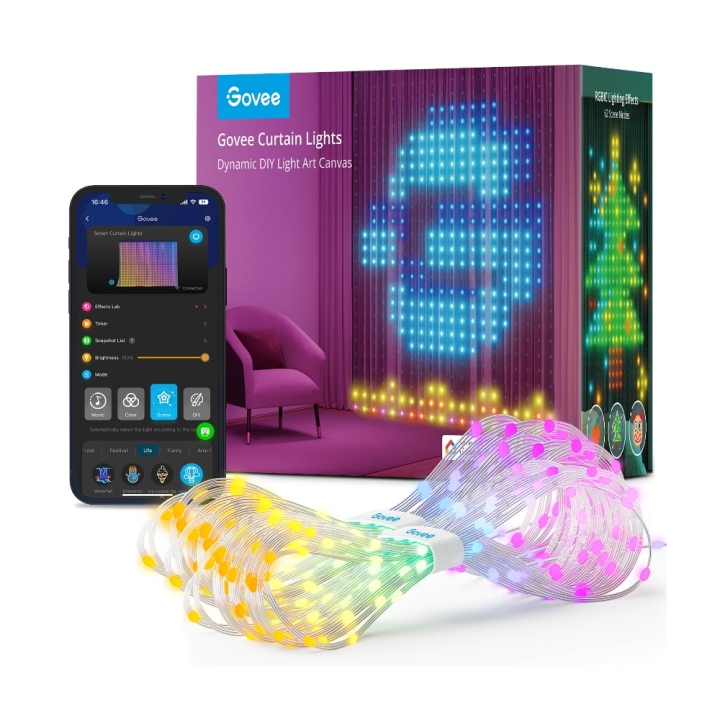 Govee WiFi & Bluetooth gardinbelysning