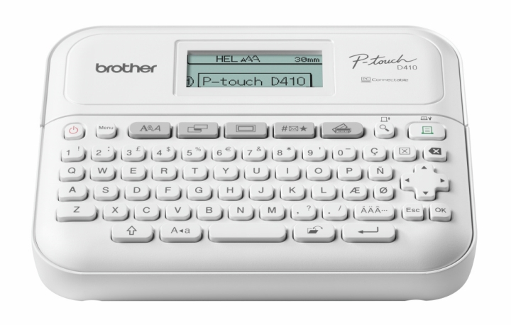 Brother PT-D410 P-touch stationär etikettskrivare, upp till 18 mm, USB