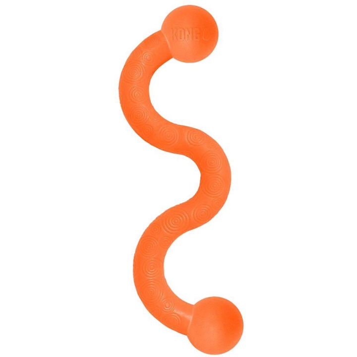 KONG Ogee Stick Medium - Orange Curved Floating Dog Toy For Fetch, Tug & Chew