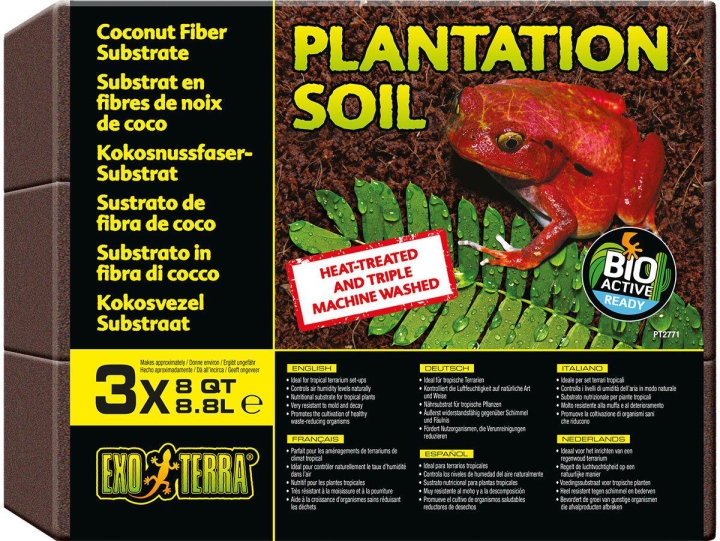 Exoterra Plantation Soil 3 X 8,8L Tropiskt substrat - (222.5091)