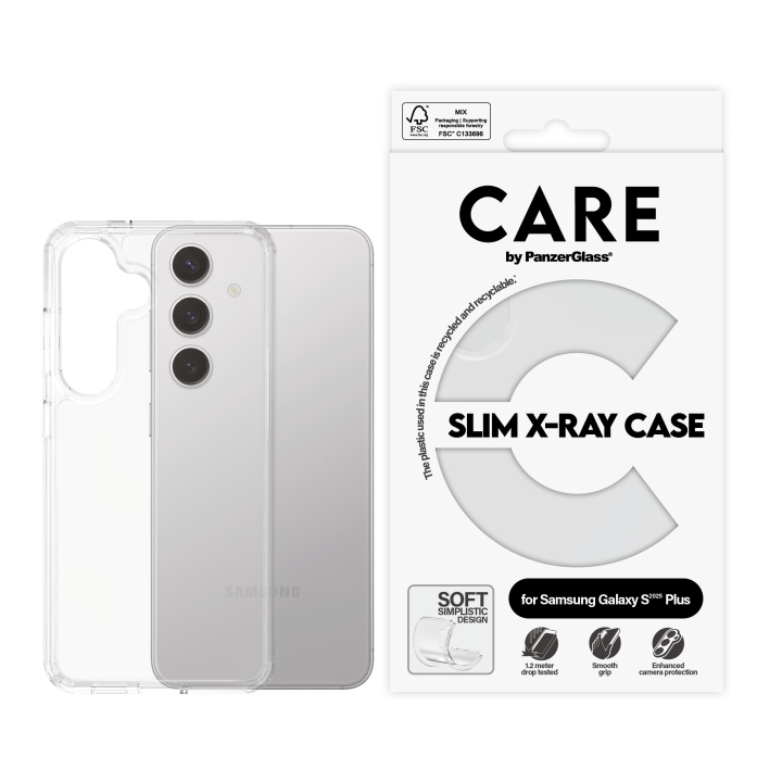 CARE by PanzerGlass - Moderiktigt fodral Transparent X-Ray Soft Basic Samsung Galaxy S25 Plus
