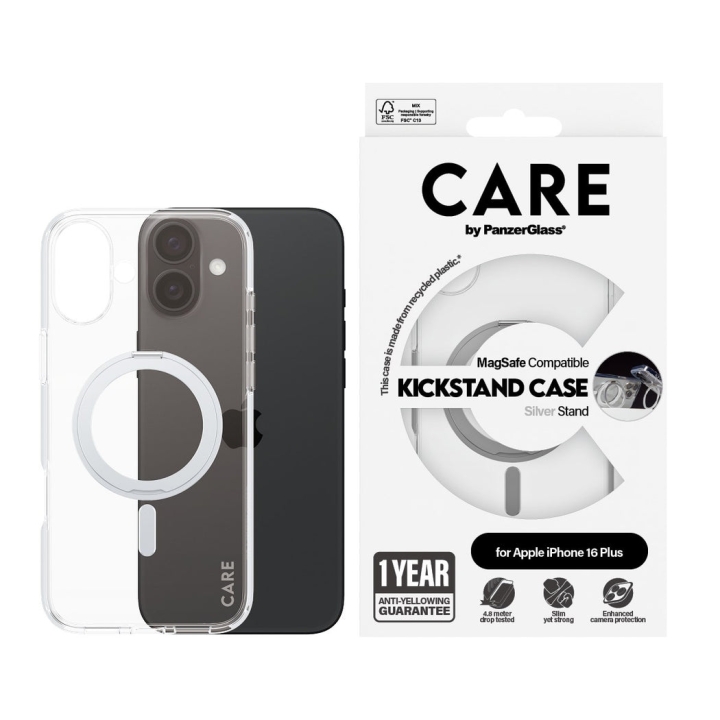 CARE by PanzerGlass - Fodral - Transparent & MagSafe - iPhone 16 Plus