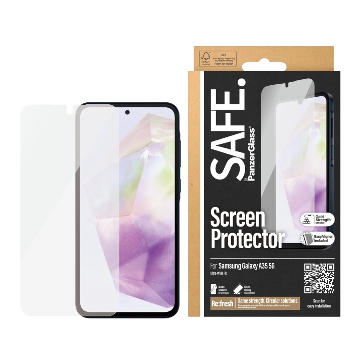 PanzerGlass SAFE by PanzerGlass - Skärmskydd - Samsung Galaxy A35 - Ultra-Wide Fit