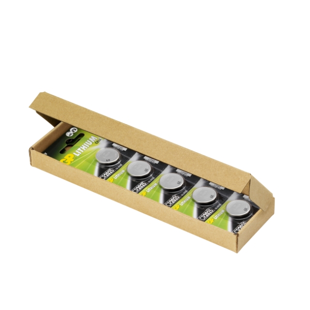 GP Litiumcellsbatteri CR2025, E-BOX, 10-pack