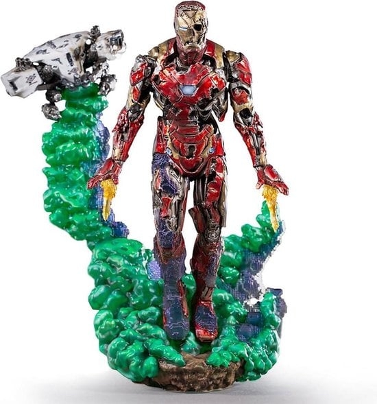 IronStudios - Marvel Spider-Man långt hemifrån: Deluxe BDS 1:10 Art Scale Staute - Iron Man Illusion