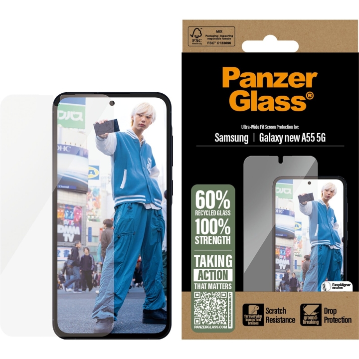 PanzerGlass - Skärmskydd Galaxy A55 Ultra, UWF
