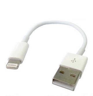 Lightning-kabel till USB, 13cm, vit