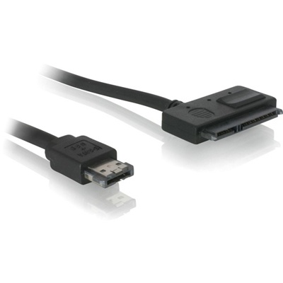 DeLOCK Power Over eSATA till SATA ström och HDD-kabel, 5V, 0,5m (84396)