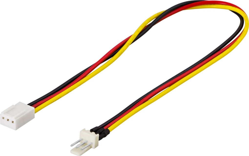DELTACO Förlängningskabel för 3-pins fläktar 30cm (SSI-37)