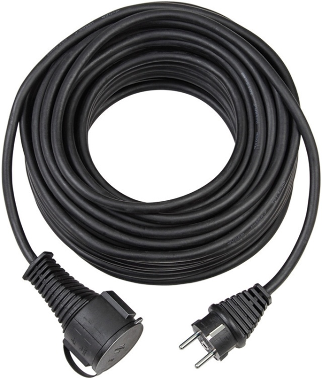 Brennenstuhl jordad förlängningskabel, CEE 7/7 - CEE 7/4, 5m, sv (1161420)