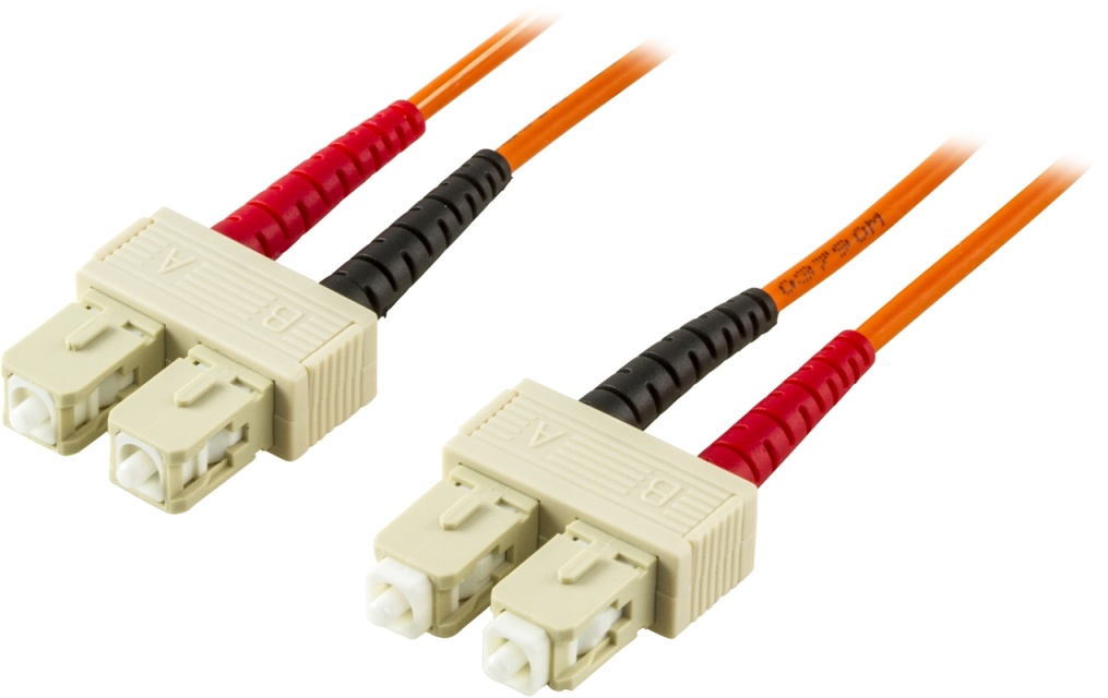 DELTACO fiberkablage SC - SC 50/125 duplex multimode, 1m (FB-21)