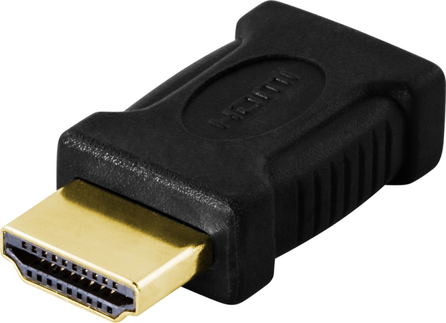 DELTACO HDMI-adapter, mini HDMI ho till HDMI ha, 19-pin, guldpläterad (HDMI-17)