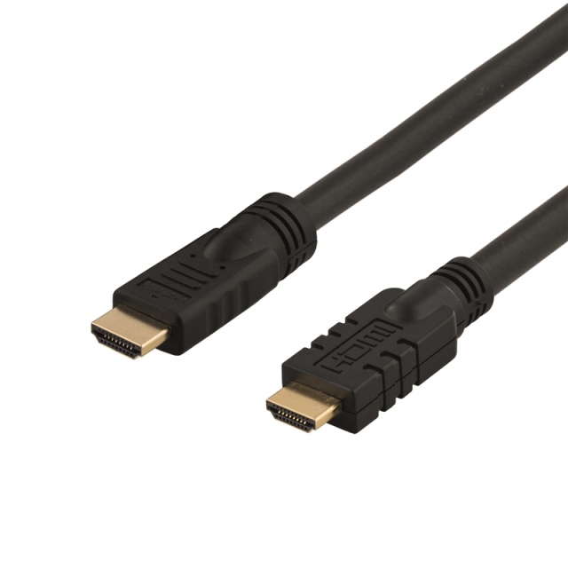 DELTACO HDMI-kabel, aktiv, ha-ha, 1080p, v1.4, 10m, svart (HDMI-1100)