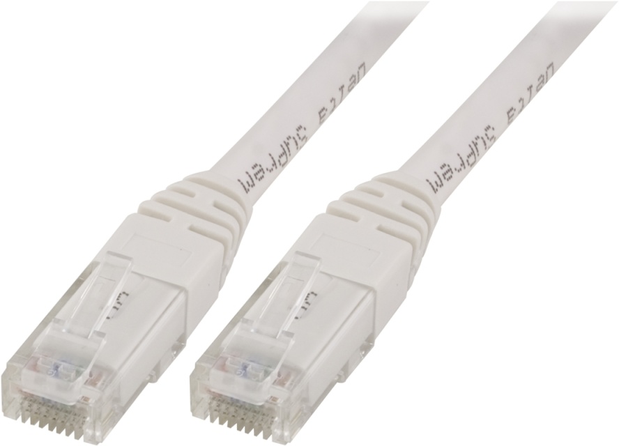 DELTACO U/UTP Cat5e patchkabel 2m, vit (V2-TP)