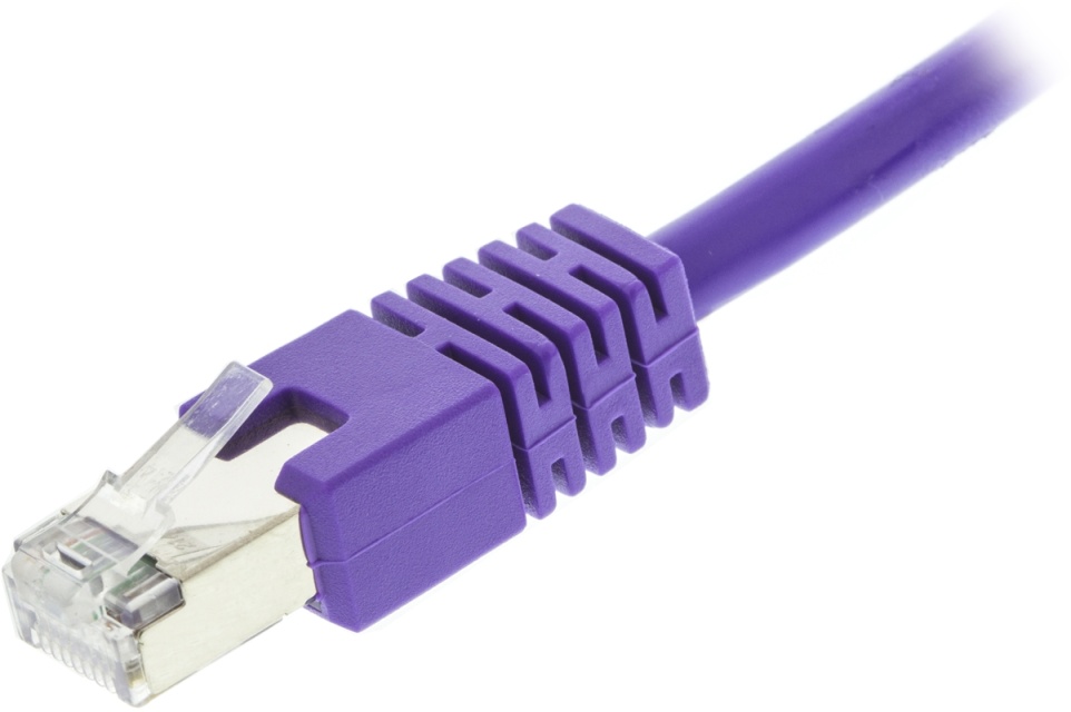 DELTACO F/UTP Cat6 patchkabel 0,3m, lila (STP-603P)