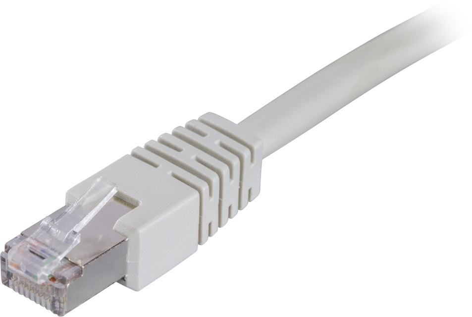 DELTACO F/UTP Cat6 patchkabel 0.3m, grå (STP-603)