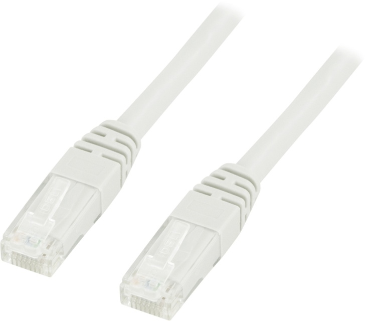 DELTACO U/UTP Cat6 patchkabel 0,75m, vit (TP-607V)