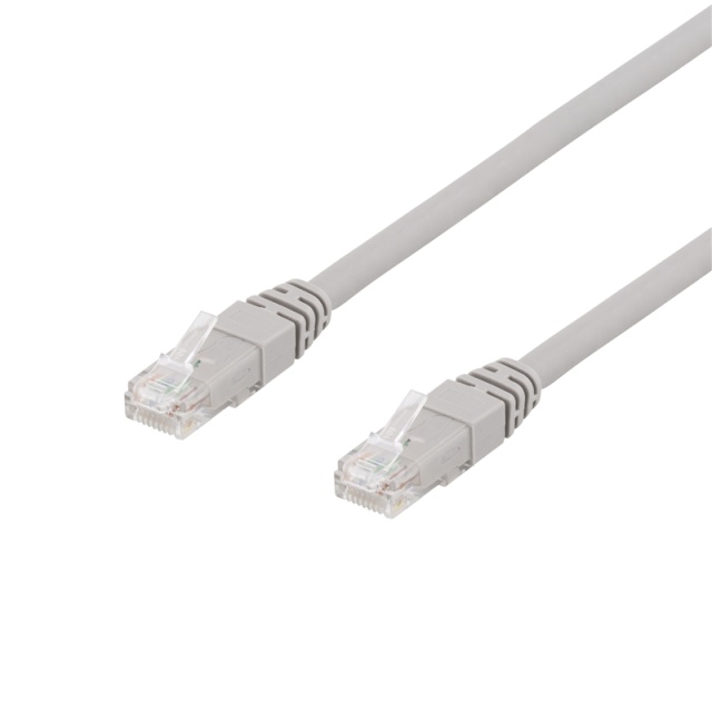 DELTACO U/UTP Cat6a patchkabel, LSZH, 2m, grå (TP-62AU)