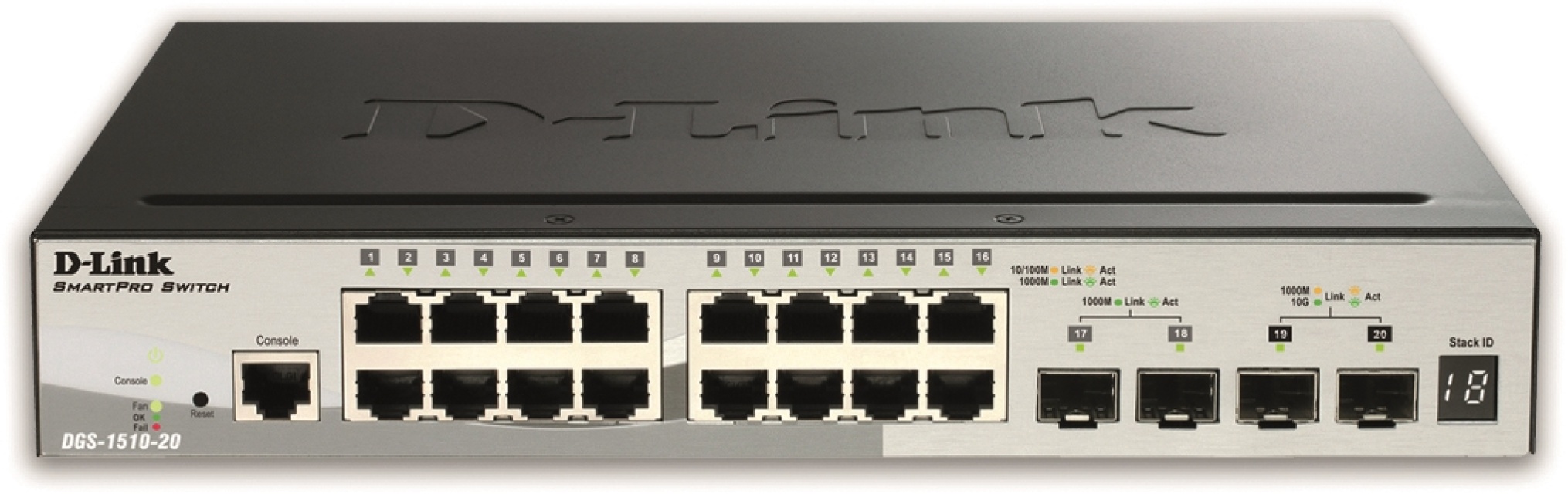 20-Port Gigabit Stackable Smart Managed Switch (DGS-1510-20)