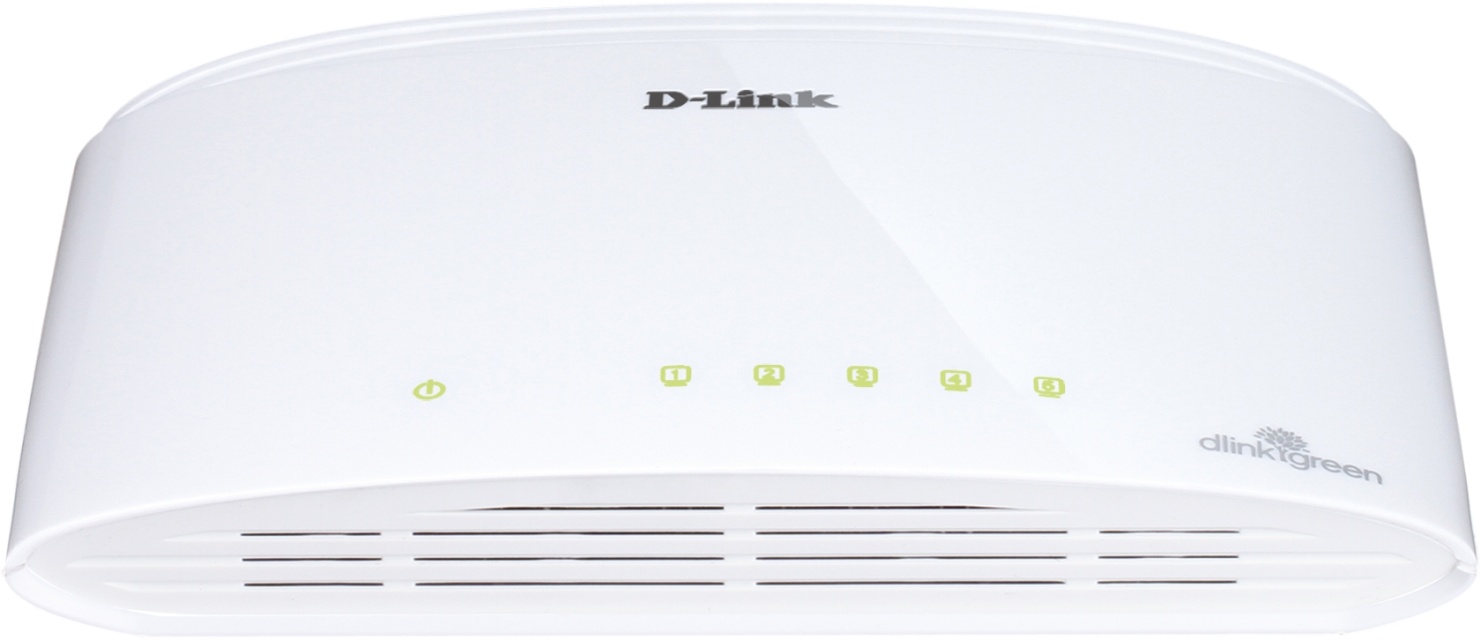 D-Link switch, 5x10/100/1000Mbps, RJ45, bordsm. (DGS-1005D)