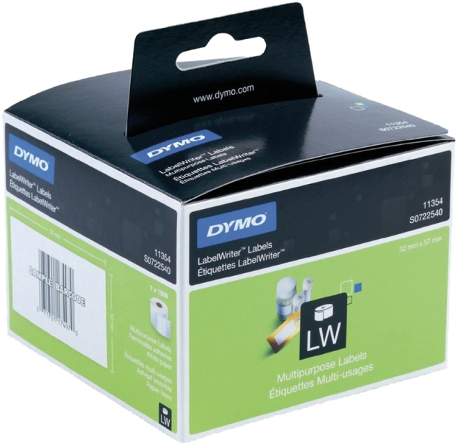 DYMO LabelWriter universaletiketter 57x32mm / 1x1000st (S0722540)