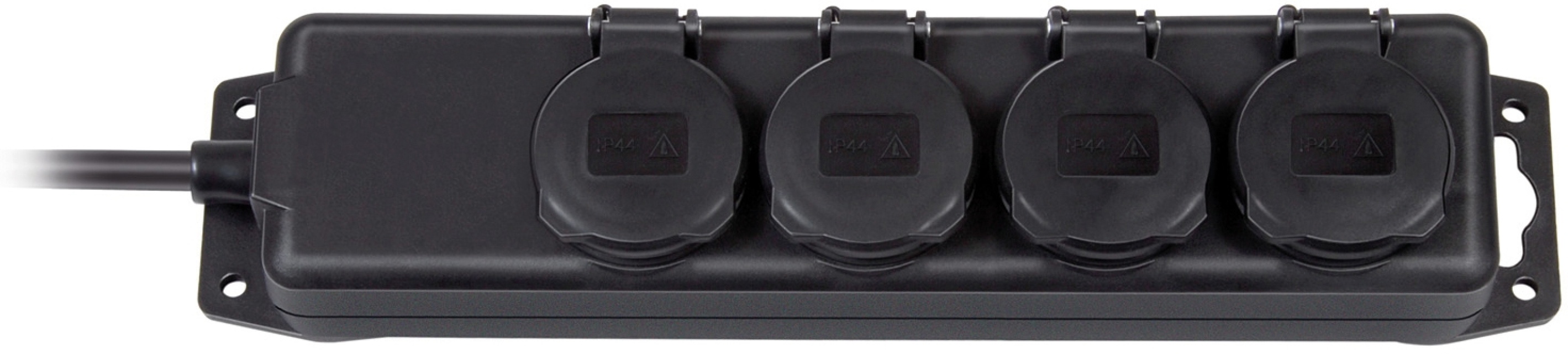 Brennenstuhl grenuttag 4xCEE 7/4, 1xCEE 7/7, IP 44, 2m kabel, svart (1159960)