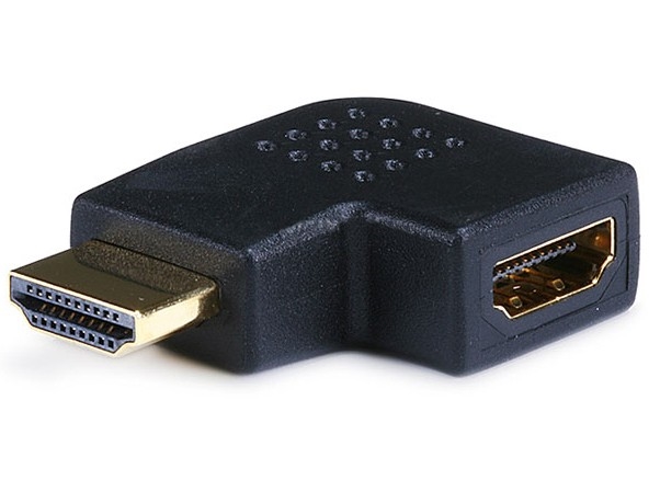 HDMI-adapter, 19-pin hane till hona, vinklad 90°