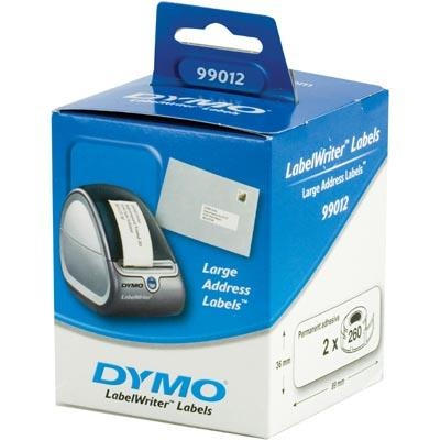 DYMO LabelWriter stora adressetiketter, vita 89x36mm / 2x260st (S0722400)