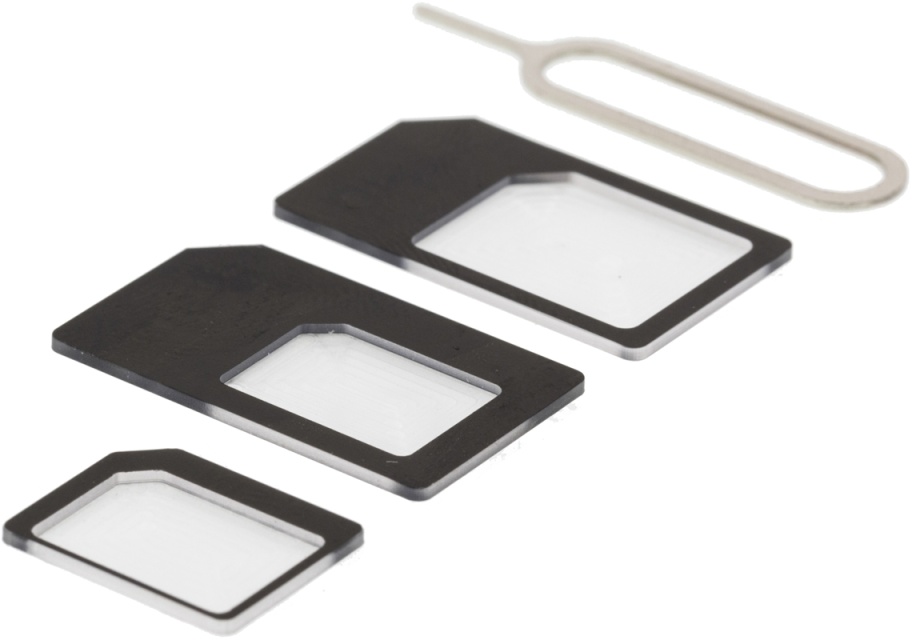 DELTACO SIM-kortsadapter för micro/mini/nano-sim, svart (SIM-109)