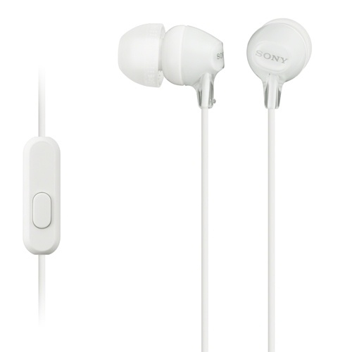 Sony Headset in-ear MDR-EX15AP Vit (MDREX15APW.CE7)