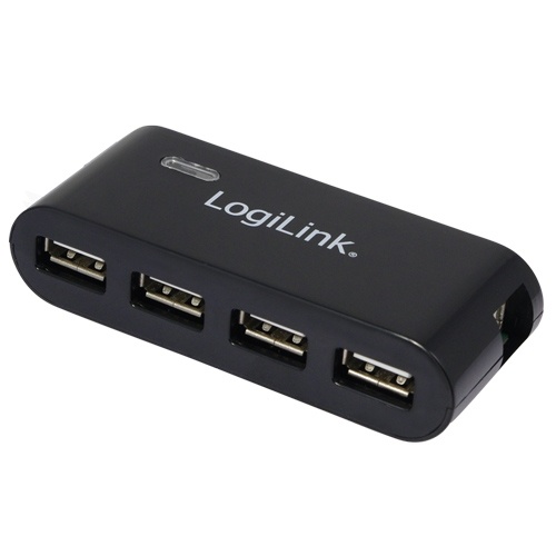 LogiLink USB 2.0-hub 4-port Svart