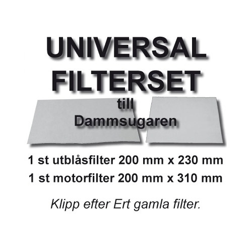 Champion Dammsugare Klippfilterset Universal 2st