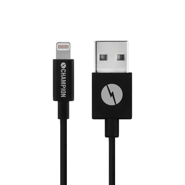Champion USB-A till Lightning Kabel 1m Svart