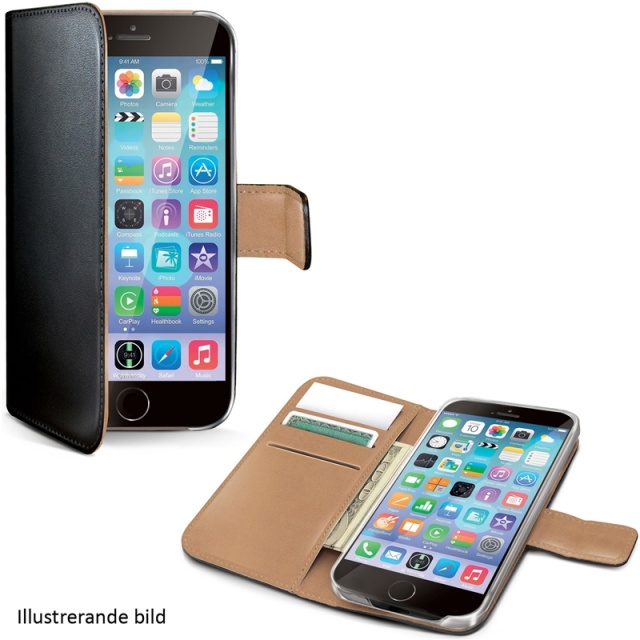 Celly Wallet Case iPhone 7/8/SE 2020/SE 2022 Svart
