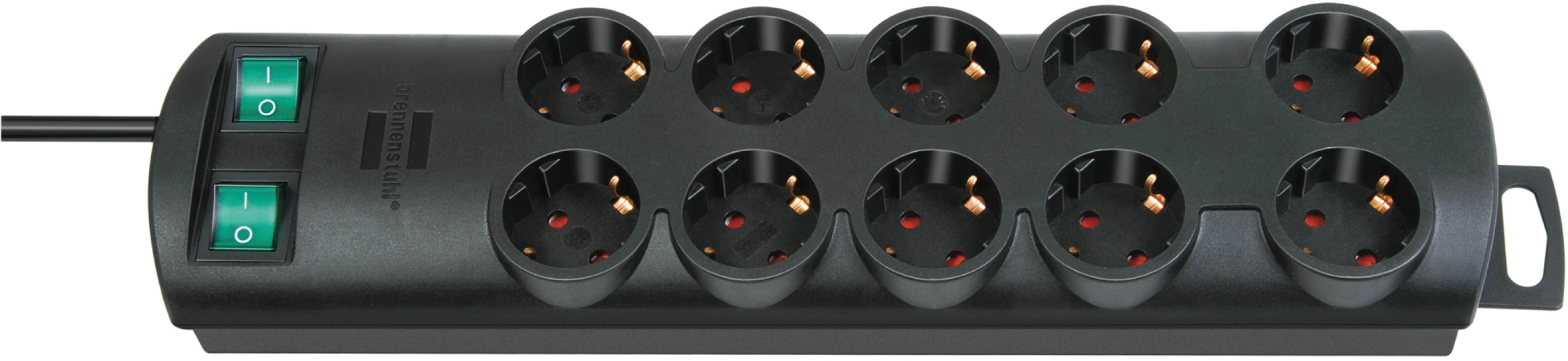 Brennenstuhl 2x5 way extension socket, Black