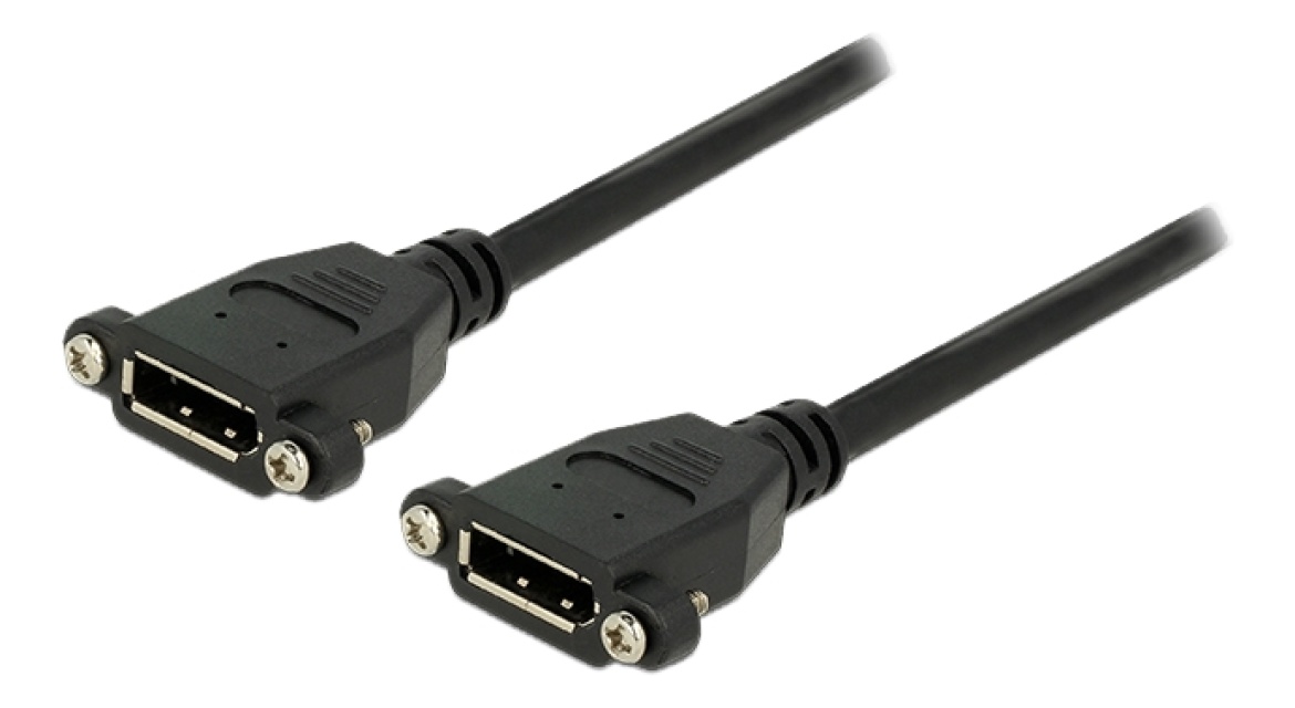 DeLOCK DisplayPort adapter, 0.25m, 20pin fe-fe, DP 1.1, 4-40 UNC
