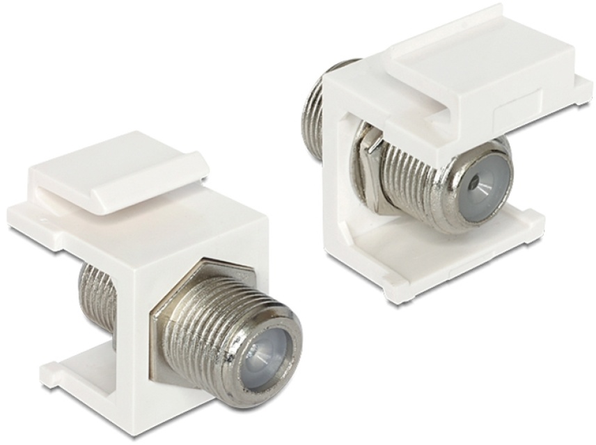 DeLOCK Keystone modul, F-kontakt ho - F-kontakt ho, 75 Ohm