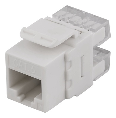 DELTACO UTP Cat6 Keystone kontaktdon, 180 grader, "Tool-free