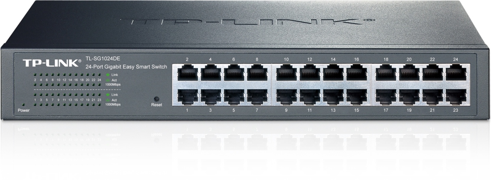 TP-LINK, nätverksswitch, 24-ports 10/100/1000Mbps, RJ45