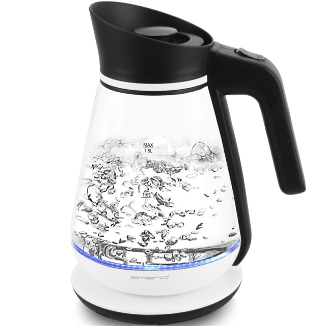 Emerio Vattenkokare 1,5l Glas Karaff