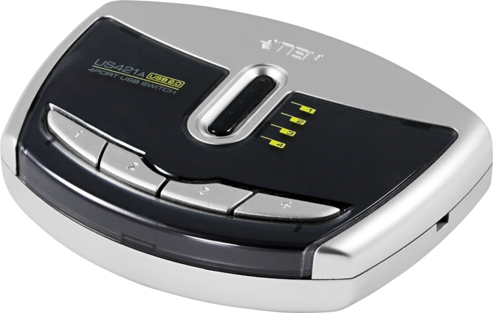 ATEN, automatisk/manuell USB 2.0 switch, 4 datorer till 1 enhet