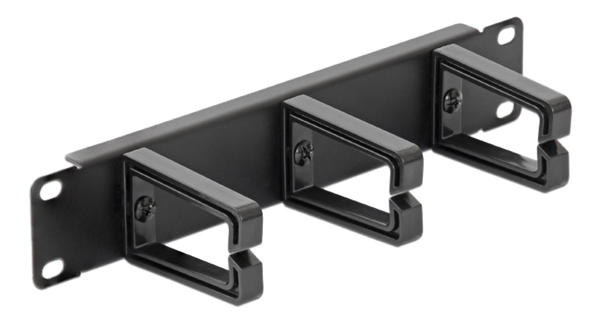 DELOCK 43342 10" Kabelhanteringspanel, svart