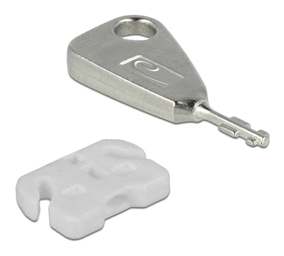 DeLOCK Lås för USB-portar, 5 USB-lås, 2 nycklar, vit