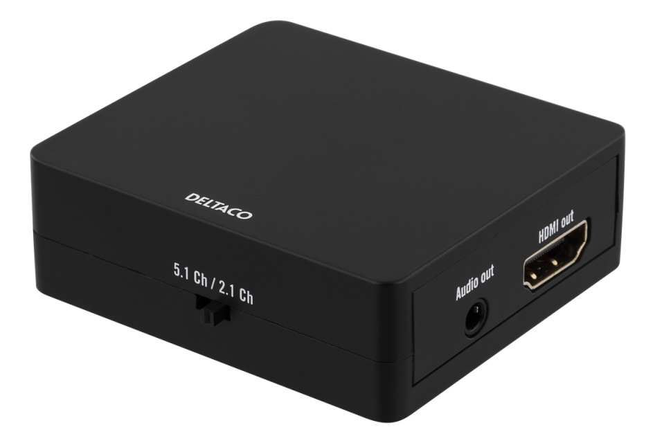 DELTACO HDMI - HDMI +SPDIF/3,5mm omvandlare, Ultra HD 30Hz, svart